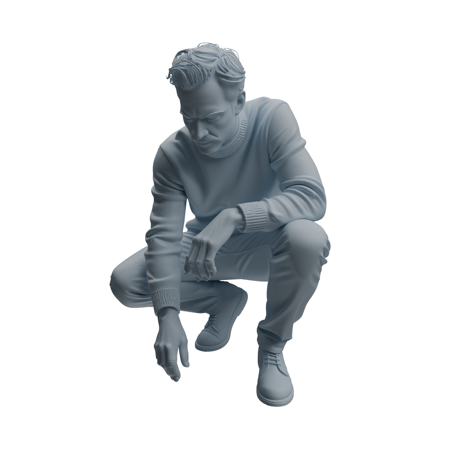 Detail view of MRY-SFW LYTR989 Business Workplace Man Character Modern Model 3 pcs Model