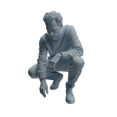 Detail view of MRY-SFW LYTR989 Business Workplace Man Character Modern Model 3 pcs Model