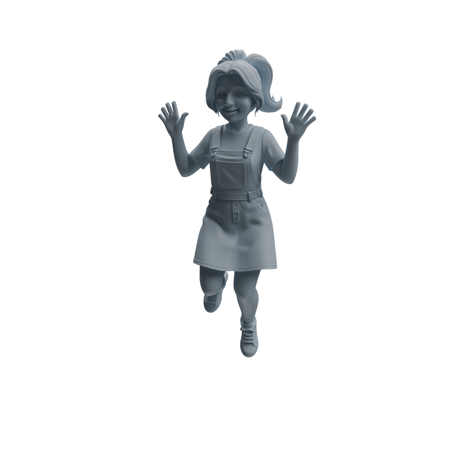 Detail view of MRY-SFW LYTR1059 Jumping & Waving Character Modern Model 3 pcs Model