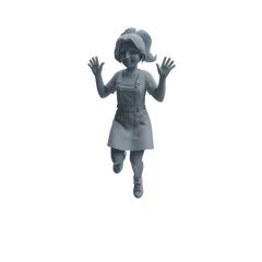 Detail view of MRY-SFW LYTR1059 Jumping & Waving Character Modern Model 3 pcs Model