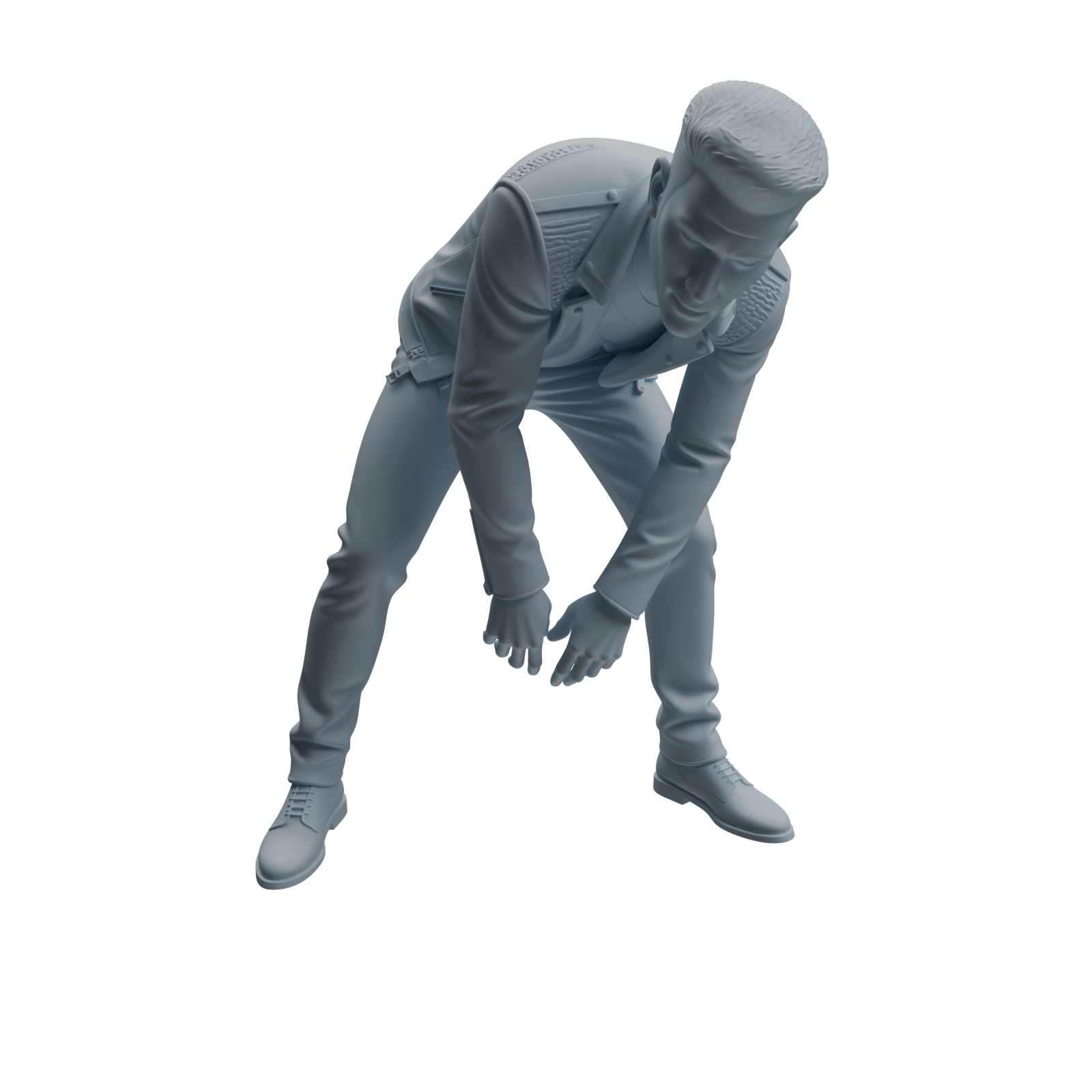 Detail view of MRY-SFW LYTR940 Bar Counter Man Character Modern Model 4 pcs Model