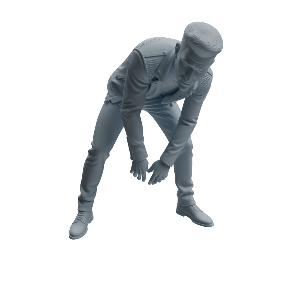 Detail view of MRY-SFW LYTR940 Bar Counter Man Character Modern Model 4 pcs Model