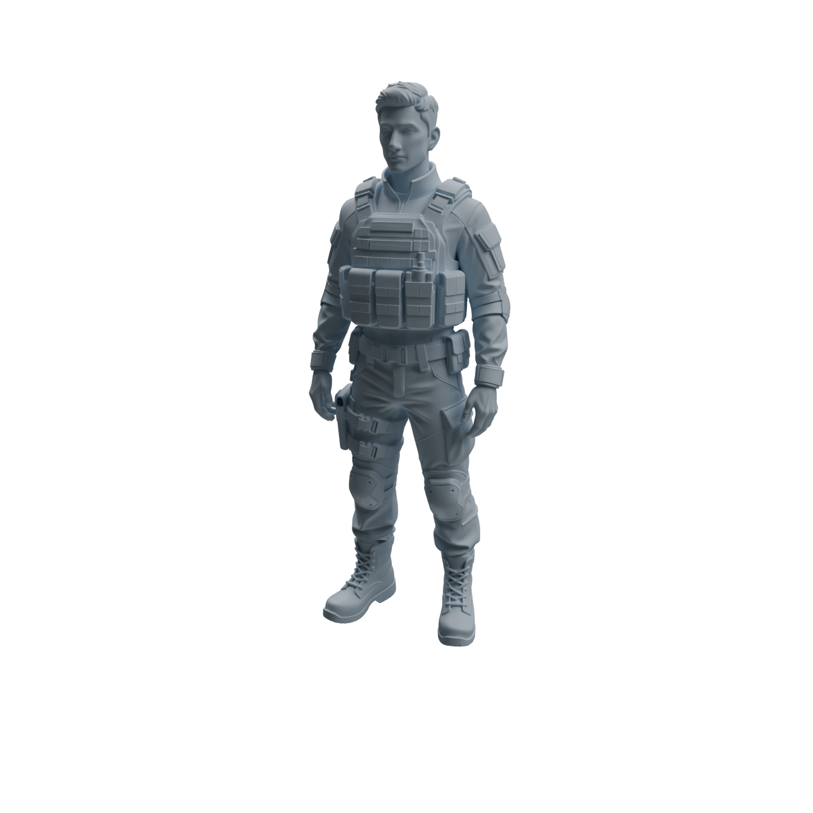 Detail view of MRY-SFW LYTR952 Tactical Gear Man Character Modern Model 4 pcs Model