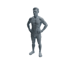 Detail view of MRY-SFW LYTR1010 Male Lifeguard in Different Poses Character Modern Model 3 pcs Model