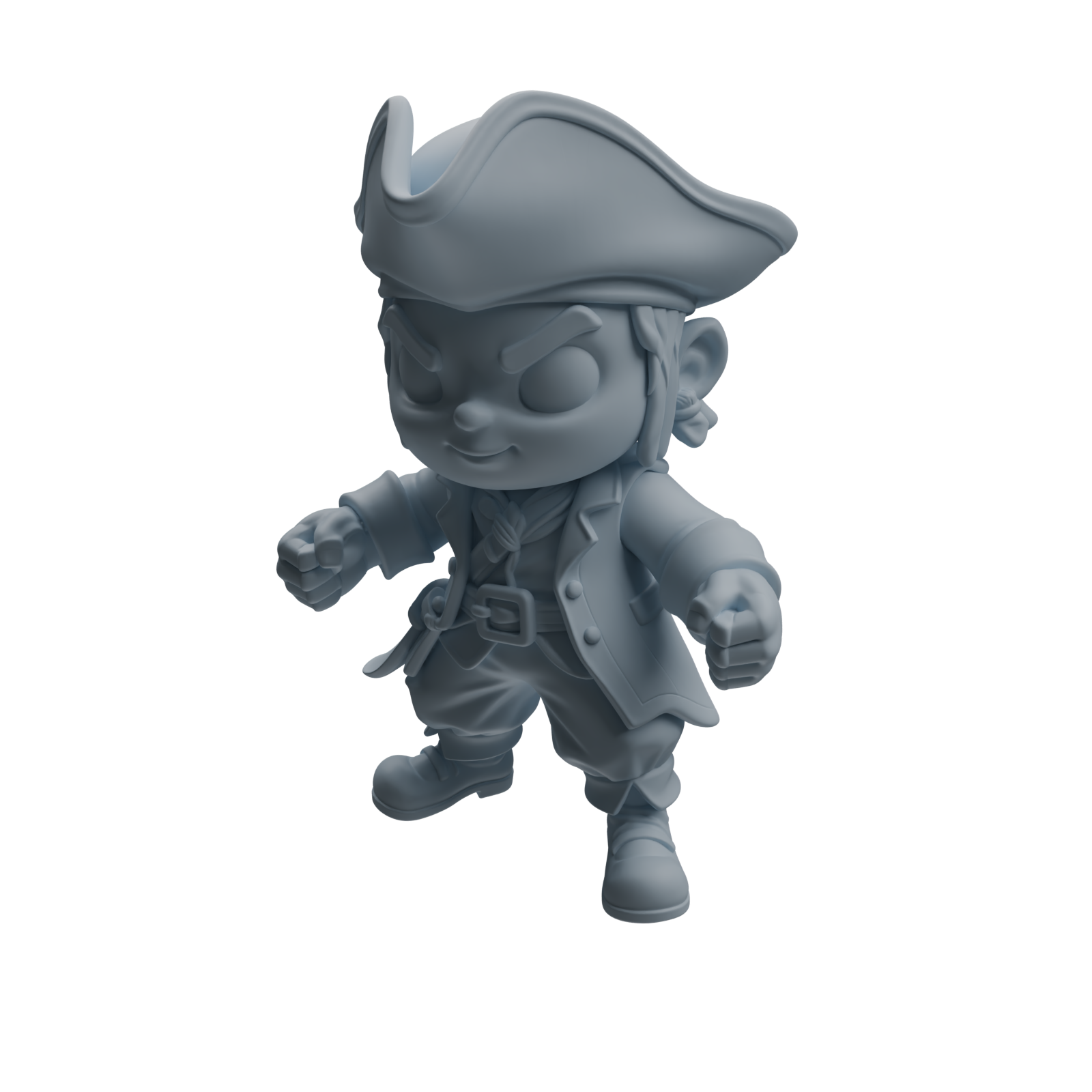 Detail view of MRY-SFW LYTR1089 Chibi Pirate Character Modern Model 4 pcs Model