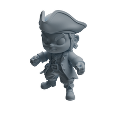 Detail view of MRY-SFW LYTR1089 Chibi Pirate Character Modern Model 4 pcs Model