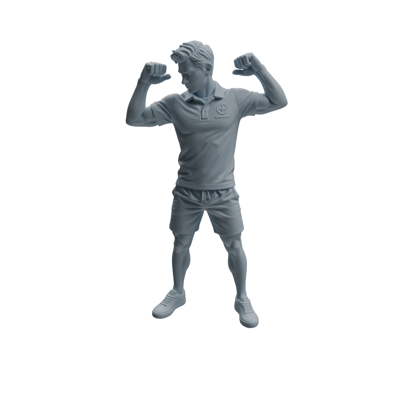 Detail view of MRY-SFW LYTR1009 Male Lifeguard on Beach Character Modern Model 3 pcs Model