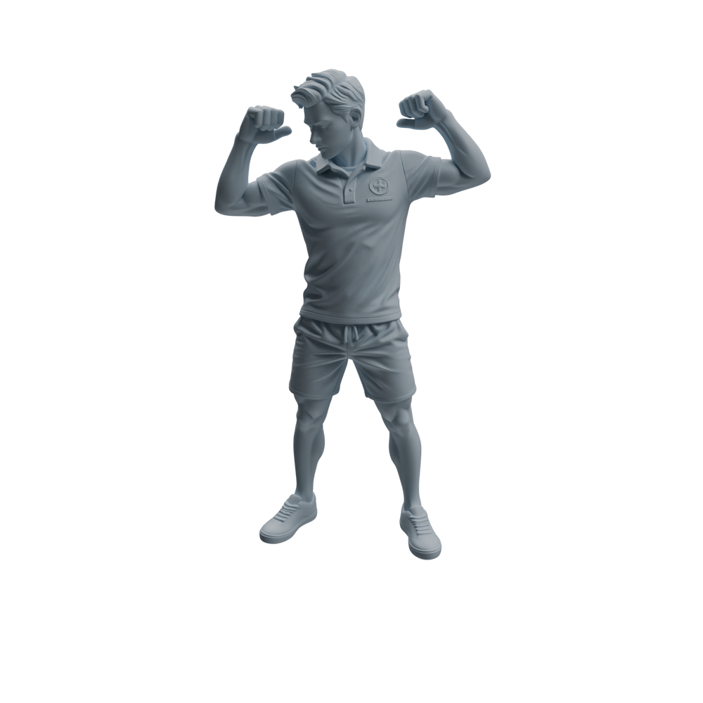 Detail view of MRY-SFW LYTR1009 Male Lifeguard on Beach Character Modern Model 3 pcs Model