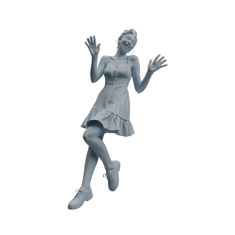 Detail view of MRY-SFW LYTR1043 Vibrant Interactive Female Character Modern Model 4 pcs Model