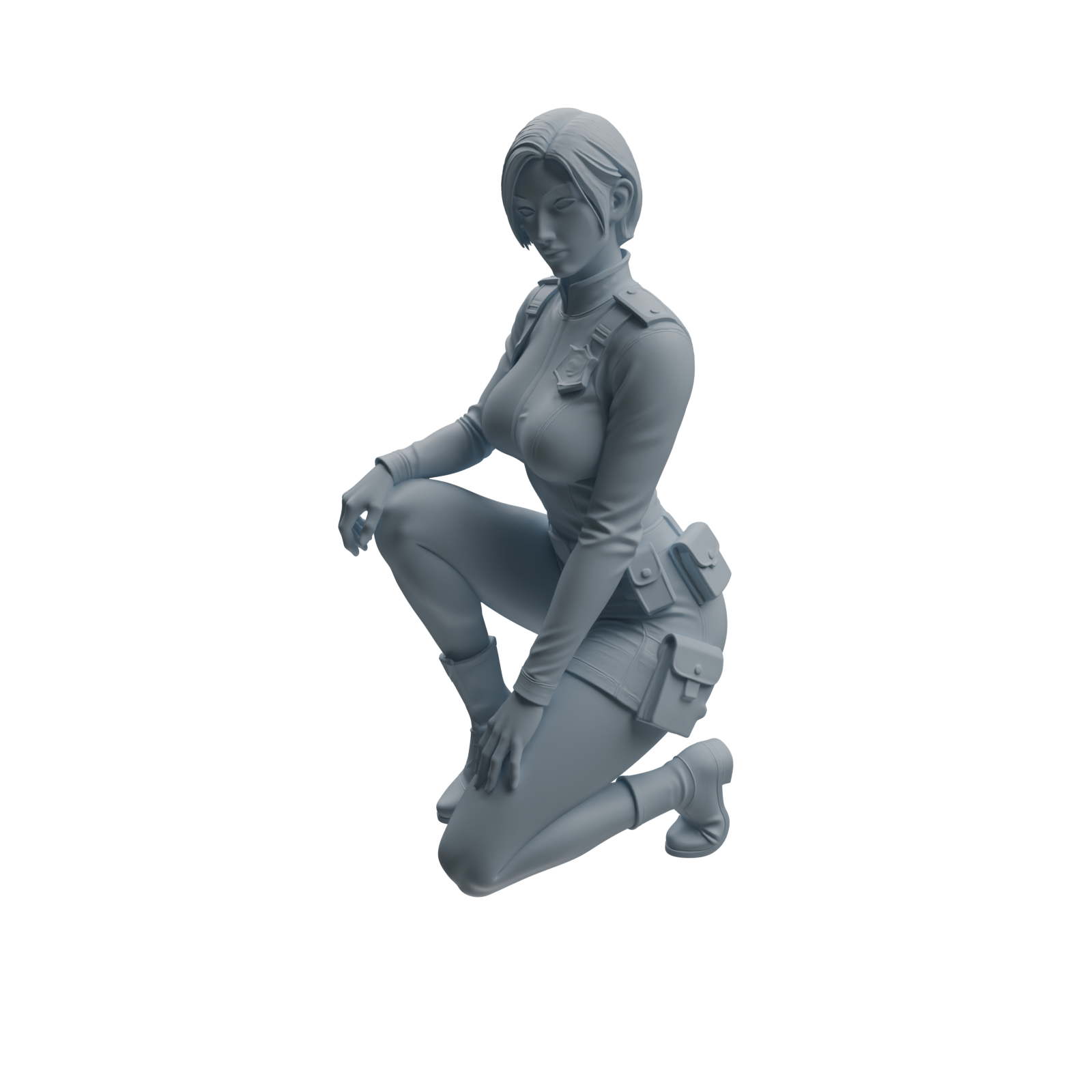 Detail view of MRY-SFW LYTR956 Multi-Pose Female Police Officer Character Modern Model 3 pcs Model
