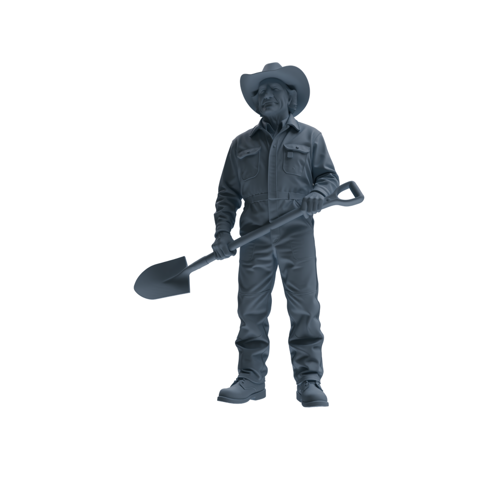 Detail view of MRY-SFW LYTR922 Farm Cowboy Worker Multi-pose Modern Model 3 pcs Model