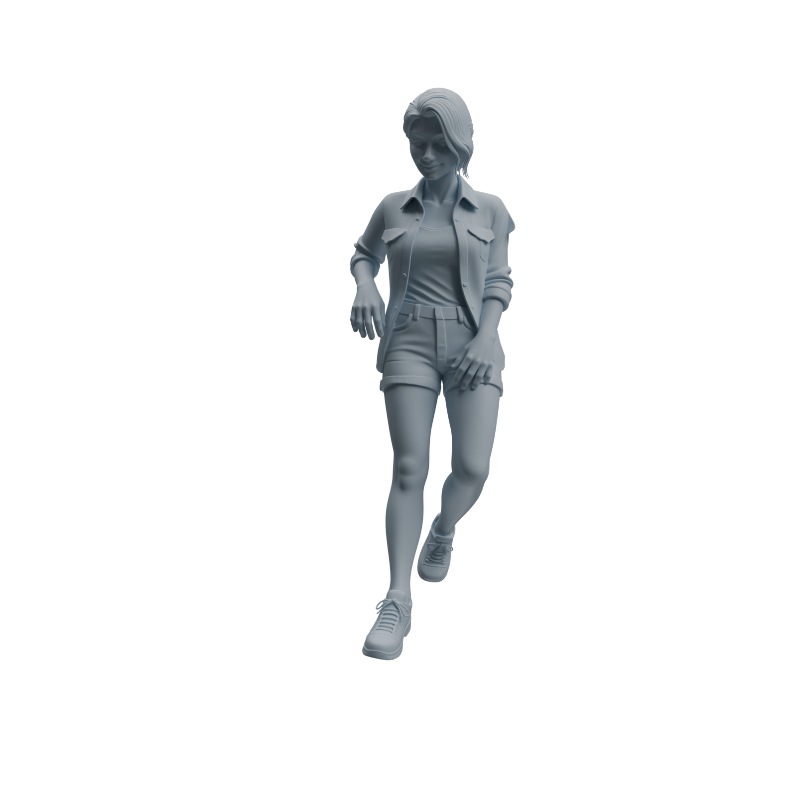 Detail view of MRY-SFW LYTR1027 Outdoor Adventure Activity Female Character Modern Model 4 pcs Model