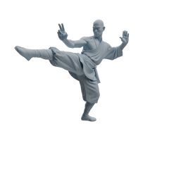 Detail view of MRY-SFW LYTR1077 Multi-pose Martial Monk Character Modern Model 4 pcs Model