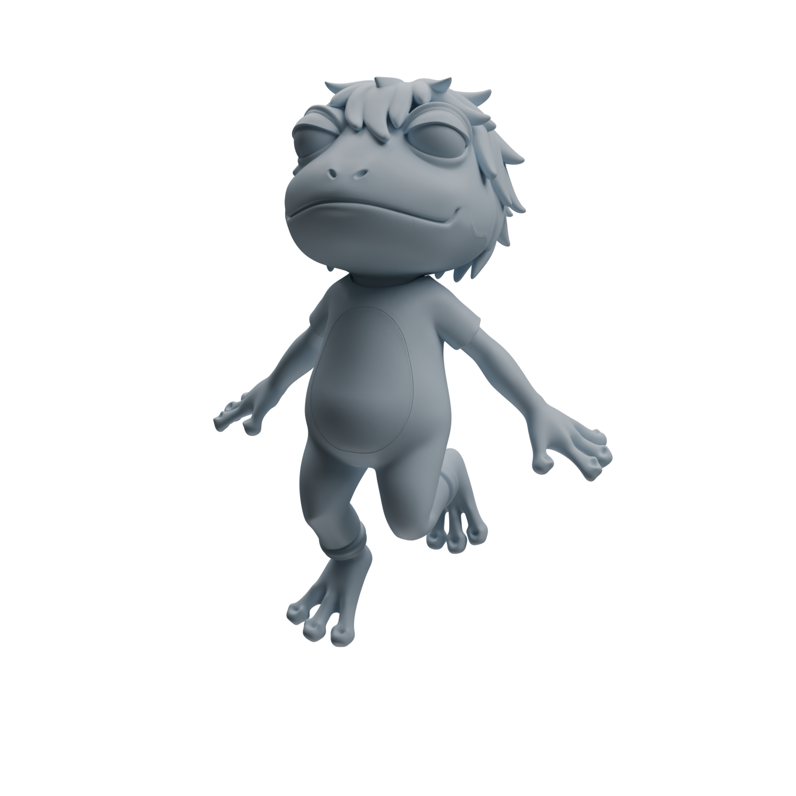 Detail view of MRY-SFW LYTR1052 Cartoon Frog Animal Modern Model 4 pcs Model