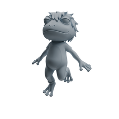 Detail view of MRY-SFW LYTR1052 Cartoon Frog Animal Modern Model 4 pcs Model