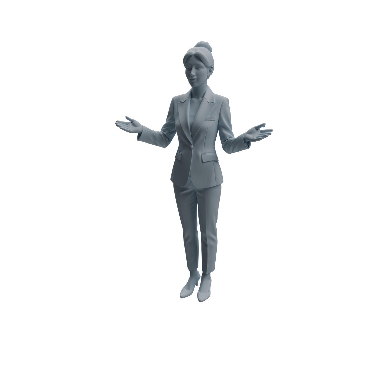 Detail view of MRY-SFW LYTR961 Podium Teaching Teacher Character Modern Model 4 pcs Model