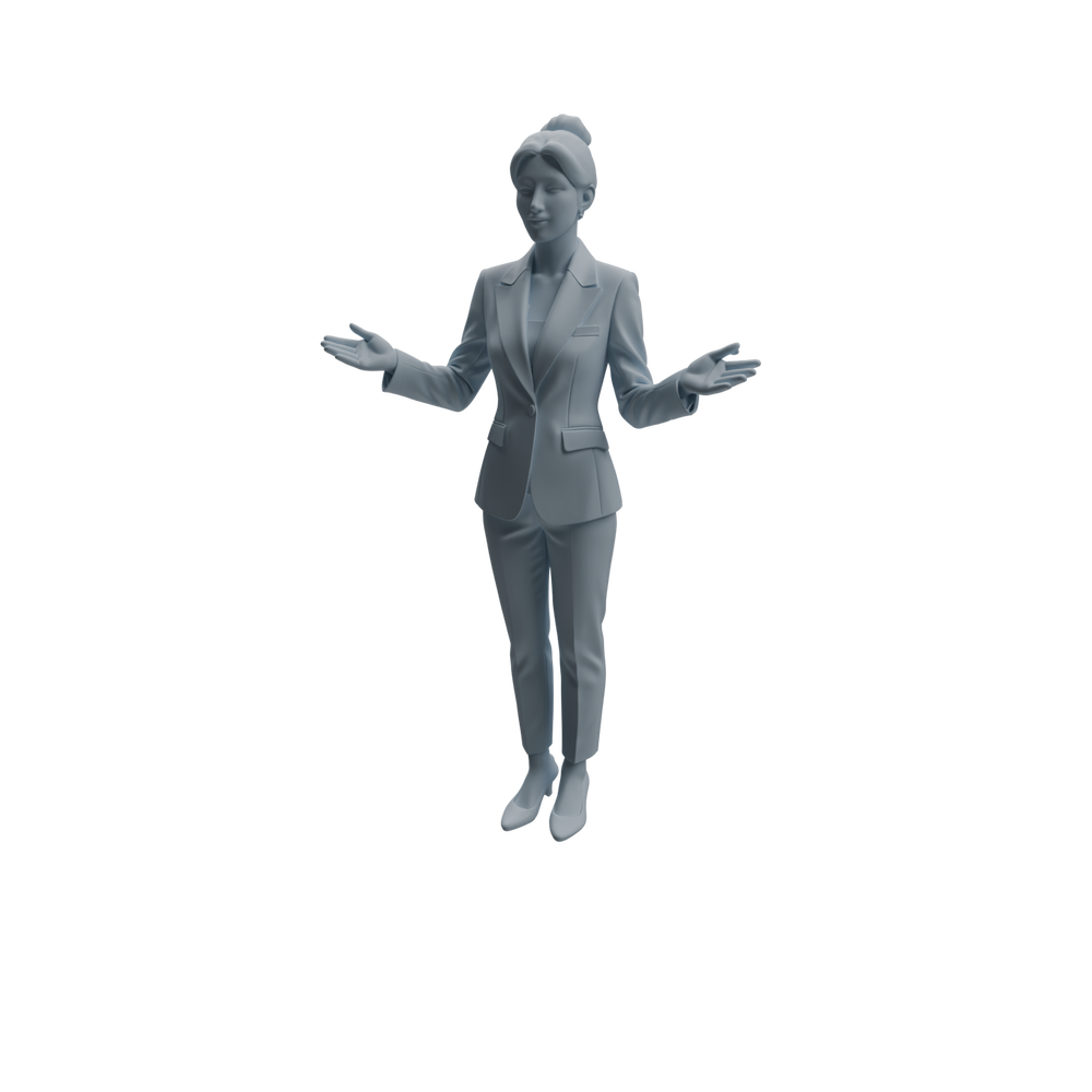 Detail view of MRY-SFW LYTR961 Podium Teaching Teacher Character Modern Model 4 pcs Model