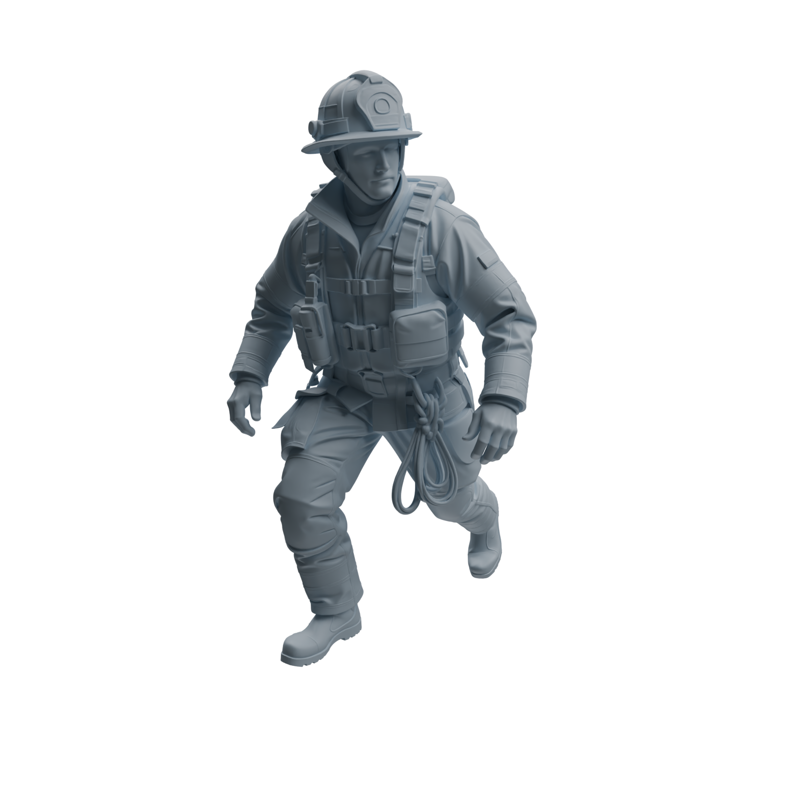 Detail view of MRY-SFW LYTR1066 Water Rescue Firefighter Character Modern Model 4 pcs Model