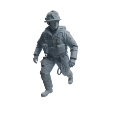 Detail view of MRY-SFW LYTR1066 Water Rescue Firefighter Character Modern Model 4 pcs Model