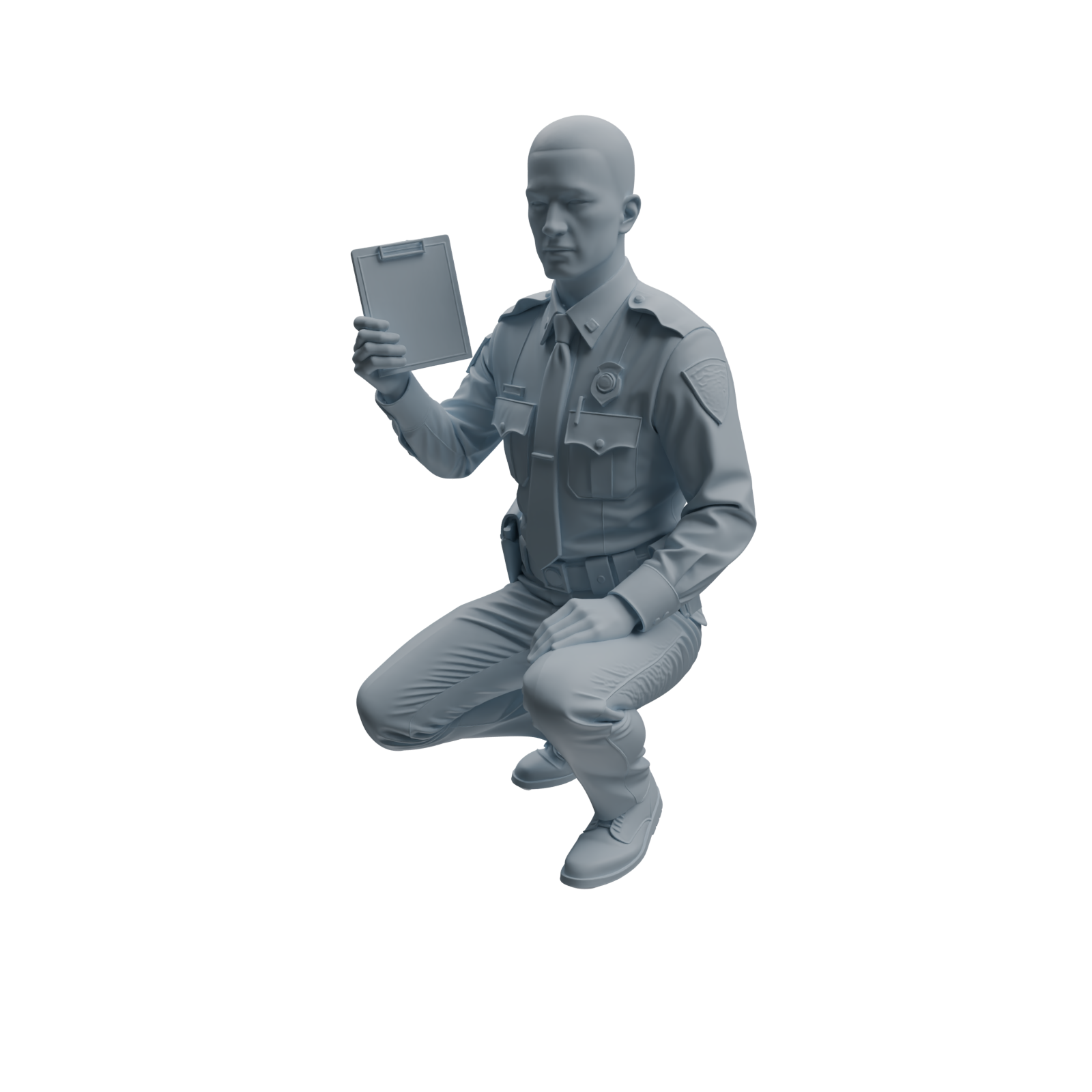Detail view of MRY-SFW LYTR960 Multi-Scene On-Duty Male Police Officer Character Modern Model 4 pcs Model