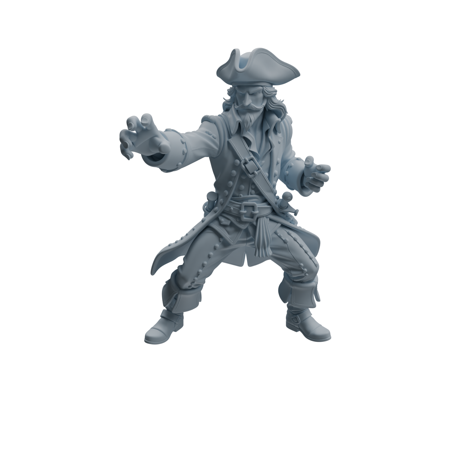 Detail view of MRY-SFW LYTR1097 Combat Pose Pirate Character Modern Model 4 pcs Model