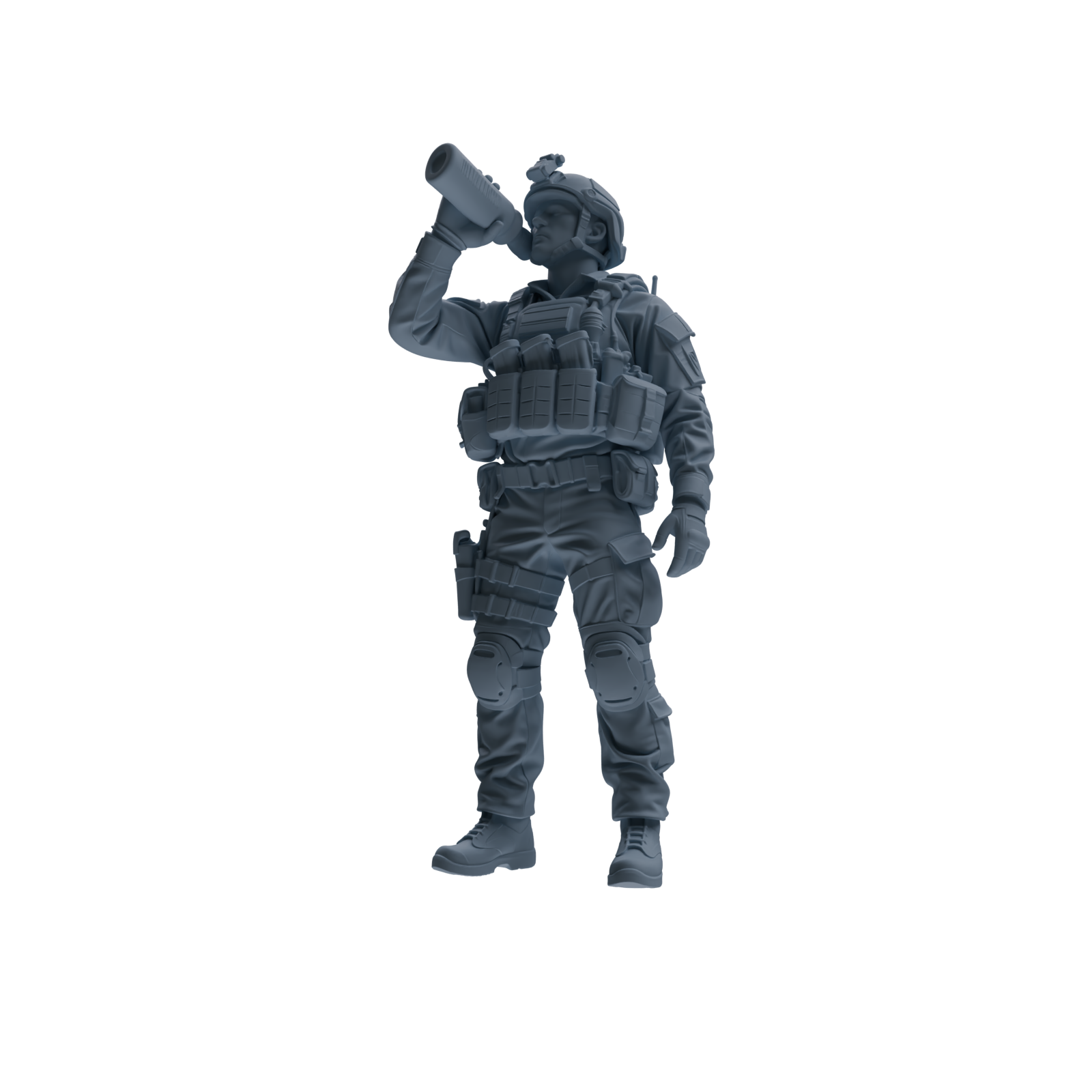 MRY-SFW SSTR181 Miniatures Soldier Model Kit Combat Soldier Pose Modern Model 6 pcs