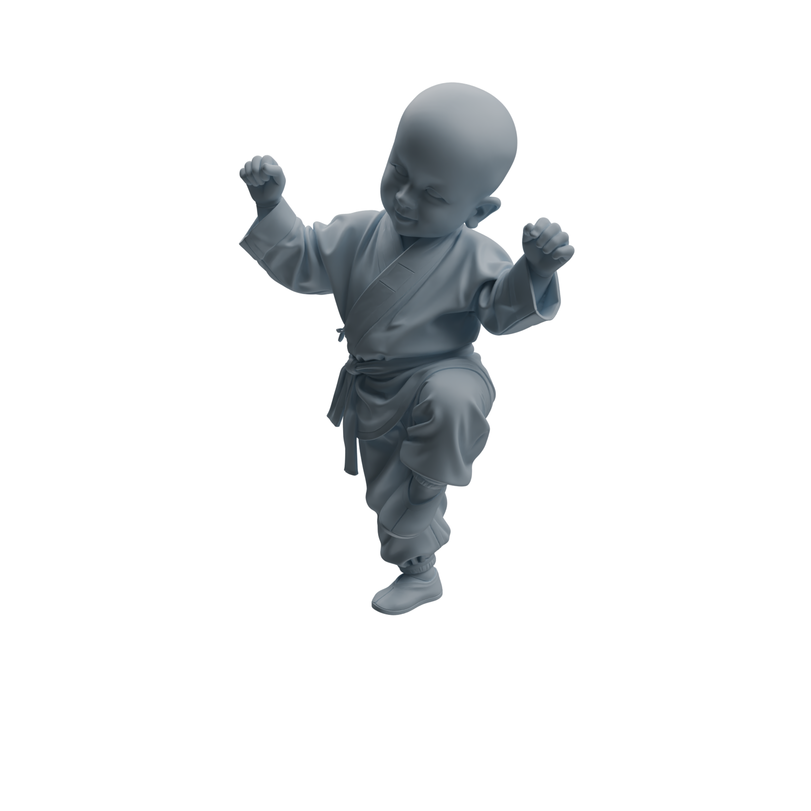 Detail view of MRY-SFW LYTR1071 Little Monk with Expressions and Actions Character Modern Model 3 pcs Model