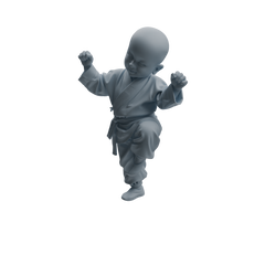 Detail view of MRY-SFW LYTR1071 Little Monk with Expressions and Actions Character Modern Model 3 pcs Model