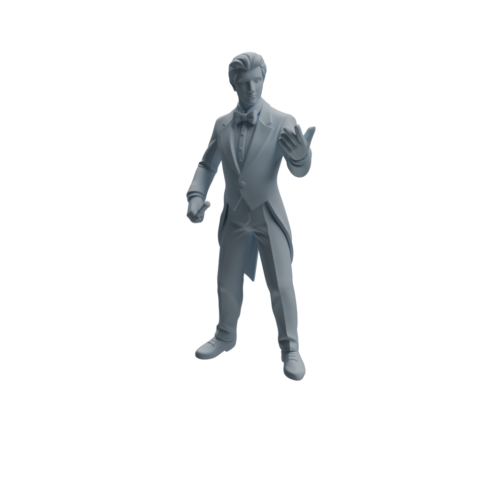 Detail view of MRY-SFW LYTR1050 Magician Performance Pose Character Modern Model 3 pcs Model