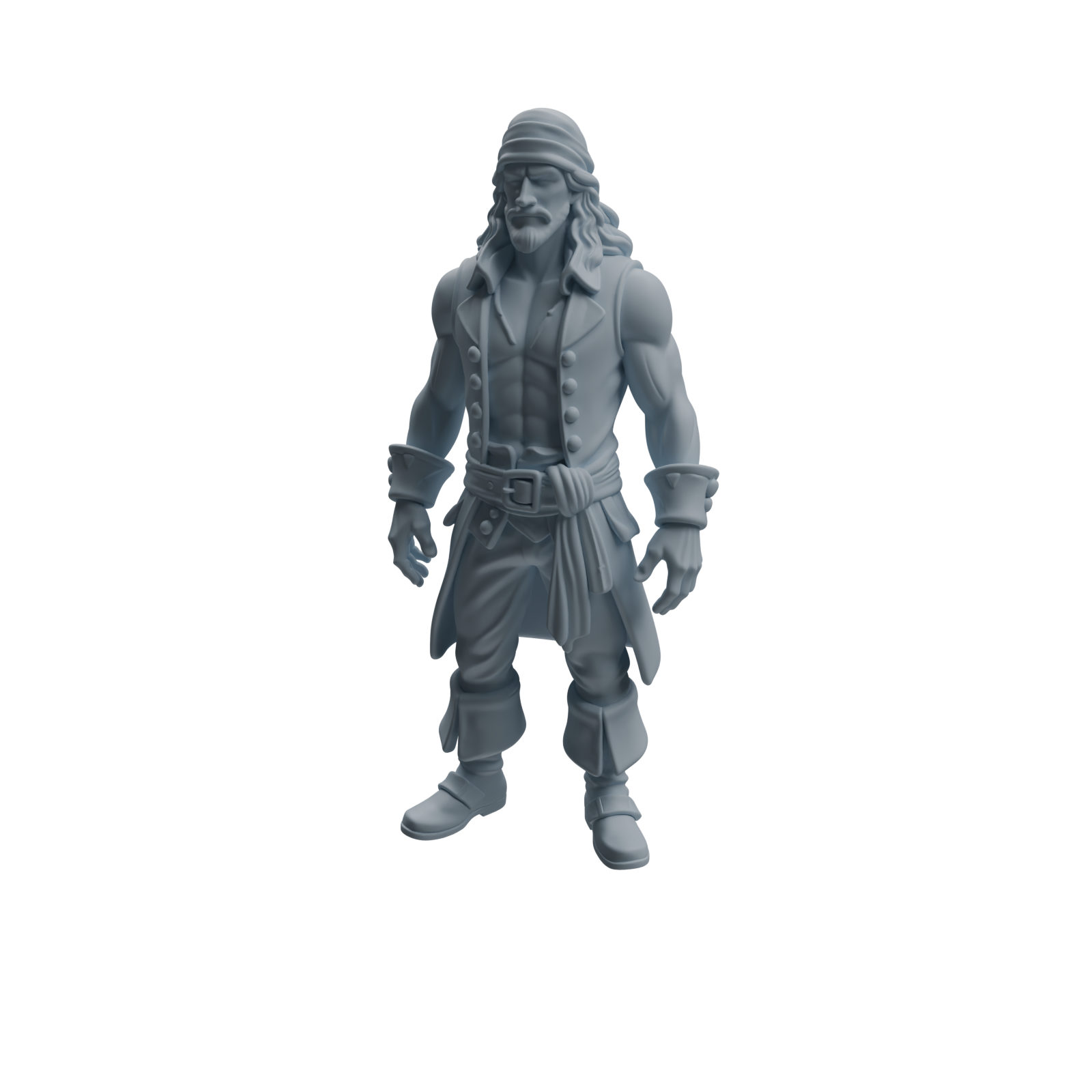 Detail view of MRY-SFW LYTR1092 Realistic Pirate Character Modern Model 3 pcs Model