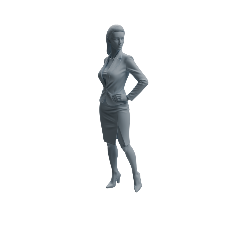 Detail view of MRY-SFW LYTR974 Office-Scenario Professional Woman Character Modern Model 4 pcs Model