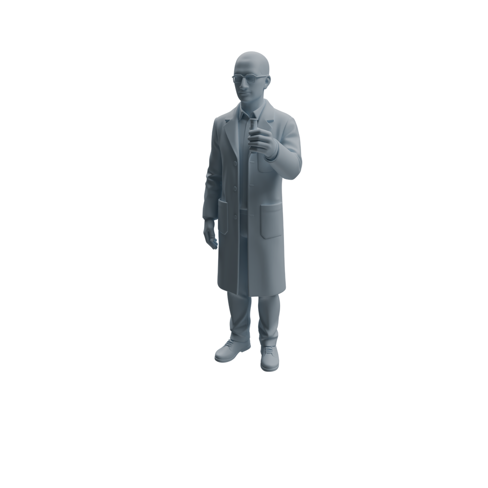 Detail view of MRY-SFW LYTR965 Lab Research Teacher Character Modern Model 4 pcs Model