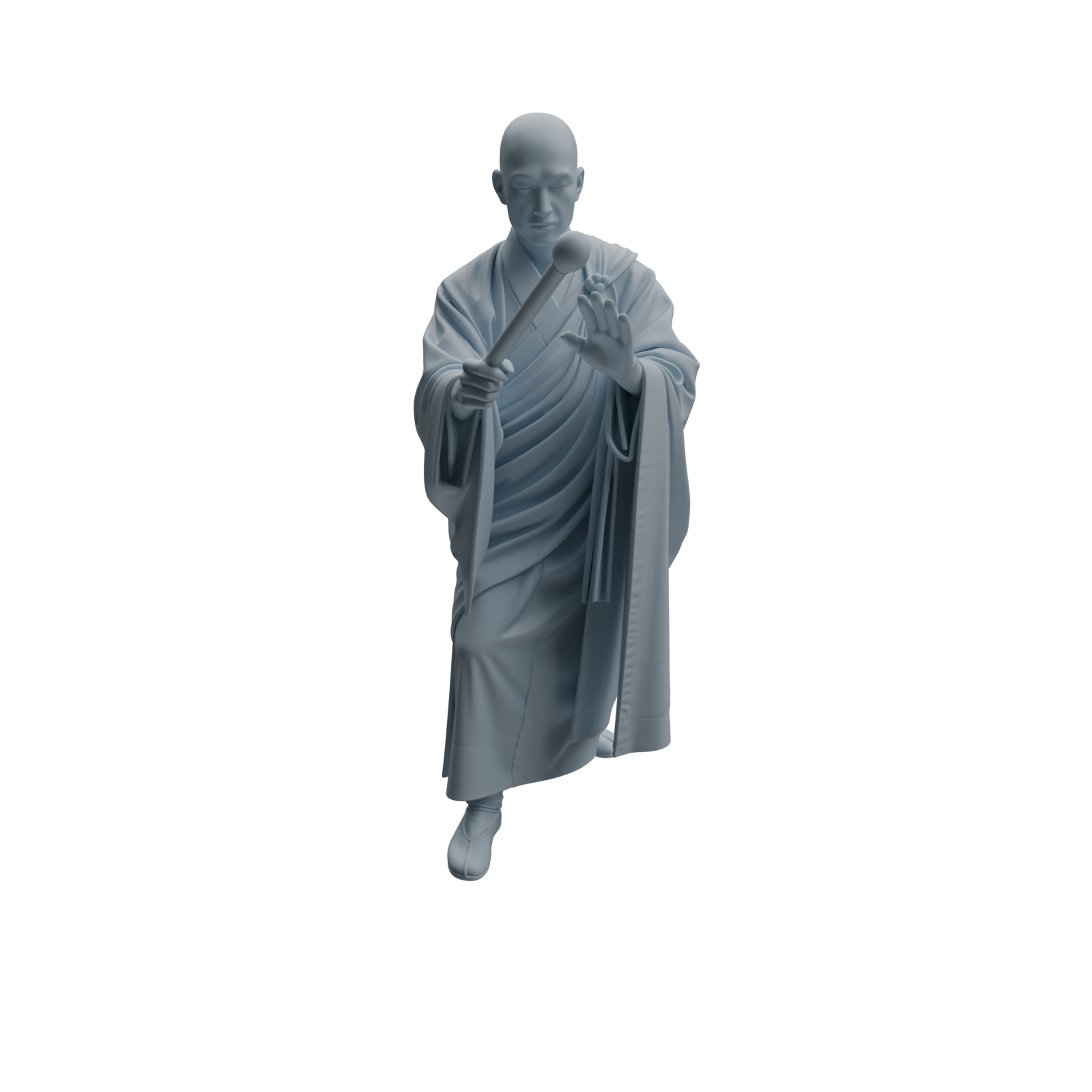 Detail view of MRY-SFW LYTR1085 Martial Monk with Ritual Tools Character Modern Model 4 pcs Model