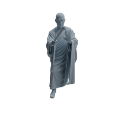 Detail view of MRY-SFW LYTR1085 Martial Monk with Ritual Tools Character Modern Model 4 pcs Model