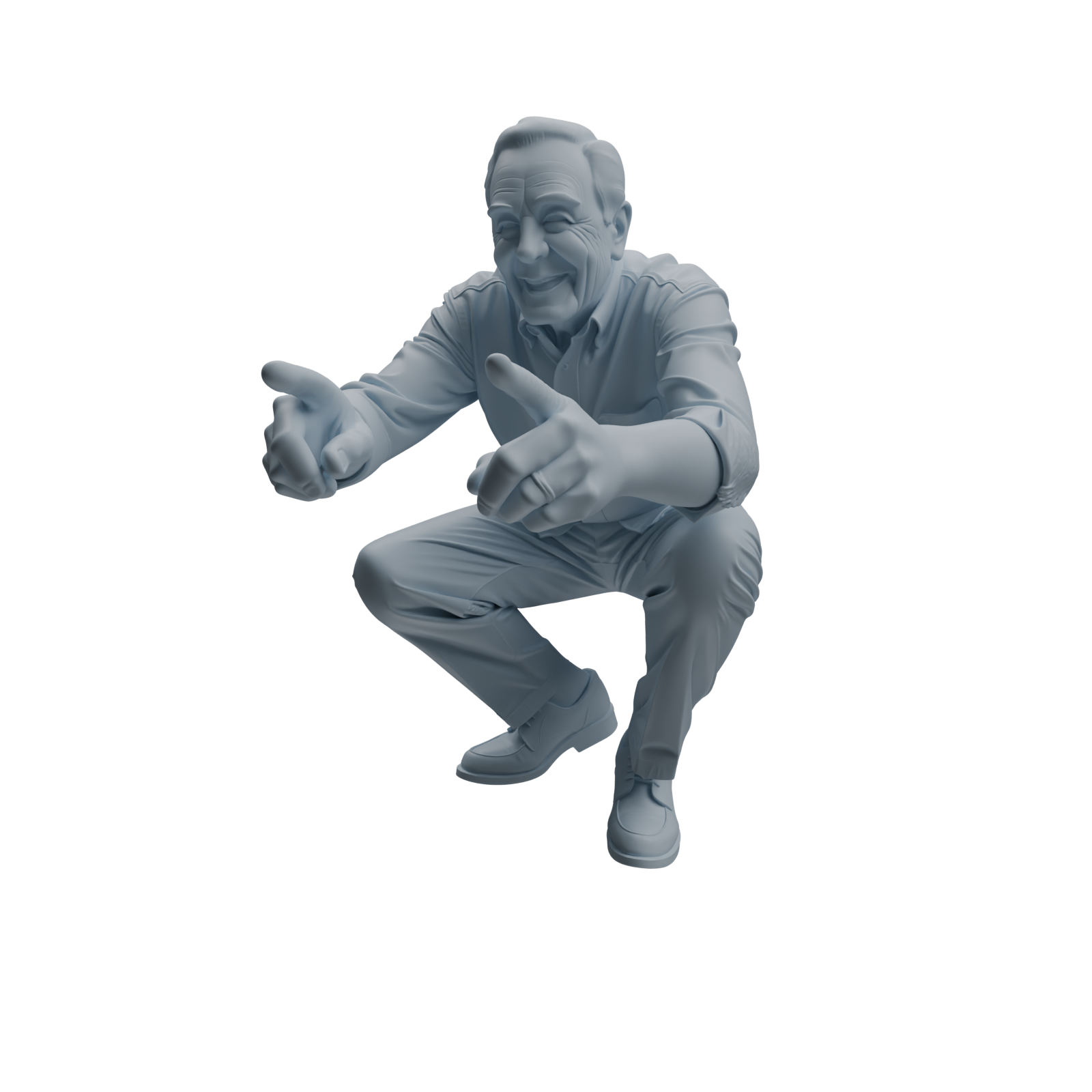 Detail view of MRY-SFW LYTR1035 Interactive Elderly Character Modern Model 4 pcs Model