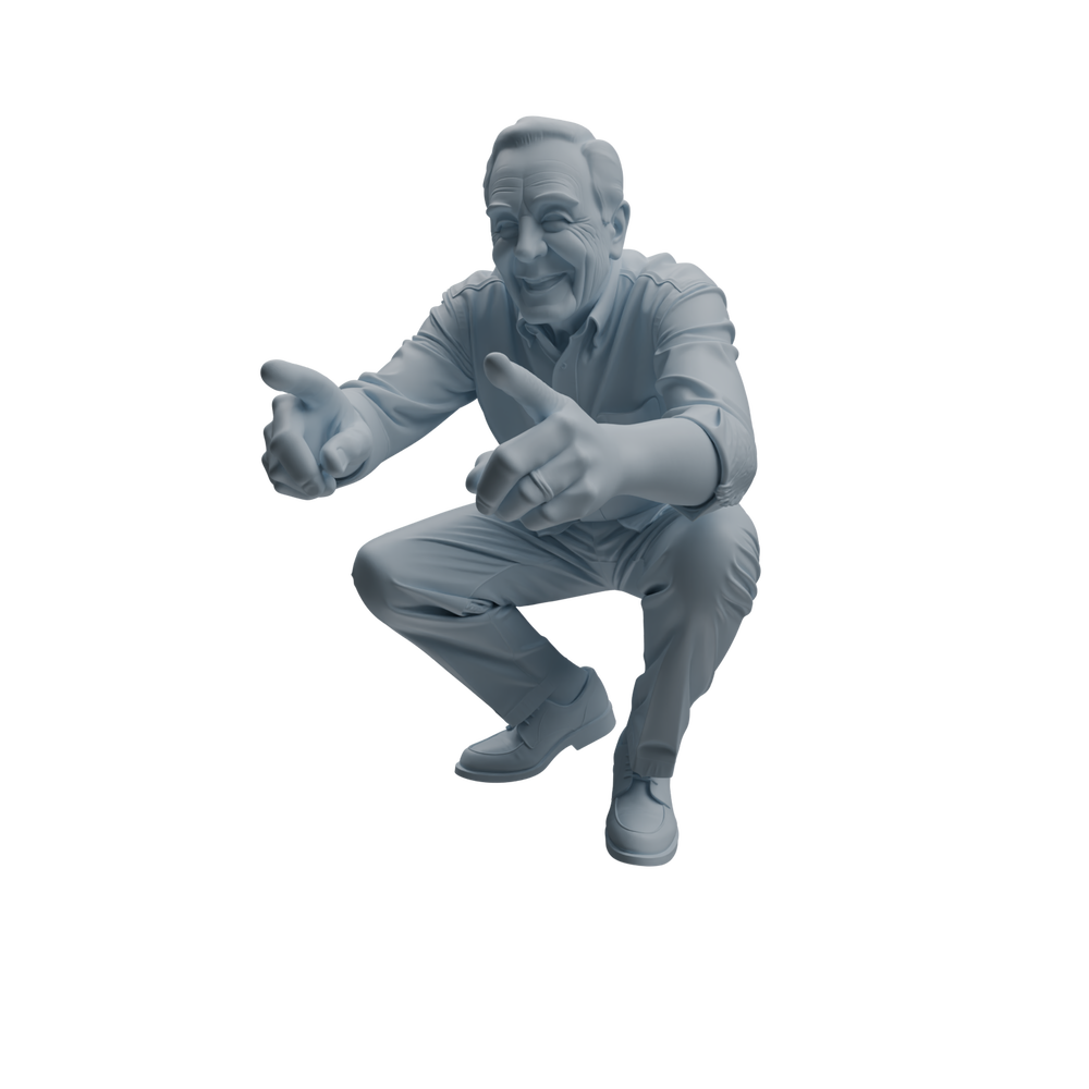Detail view of MRY-SFW LYTR1035 Interactive Elderly Character Modern Model 4 pcs Model