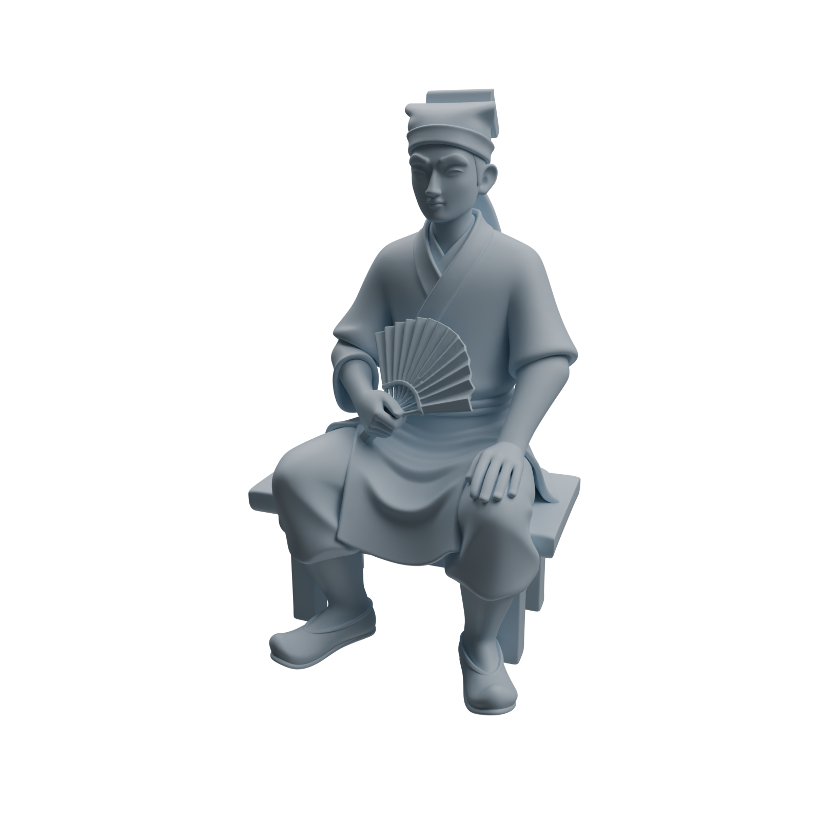 Detail view of MRY-SFW LYTR979 Ancient Literati Gentleman Character Modern Model 3 pcs Model