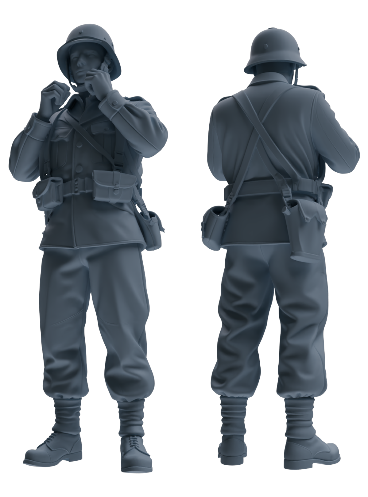 MRY-SFW SSTR210 Miniatures Soldier Model Kit WWII Soldier Organizing Gear Pose Modern Model 4 pcs