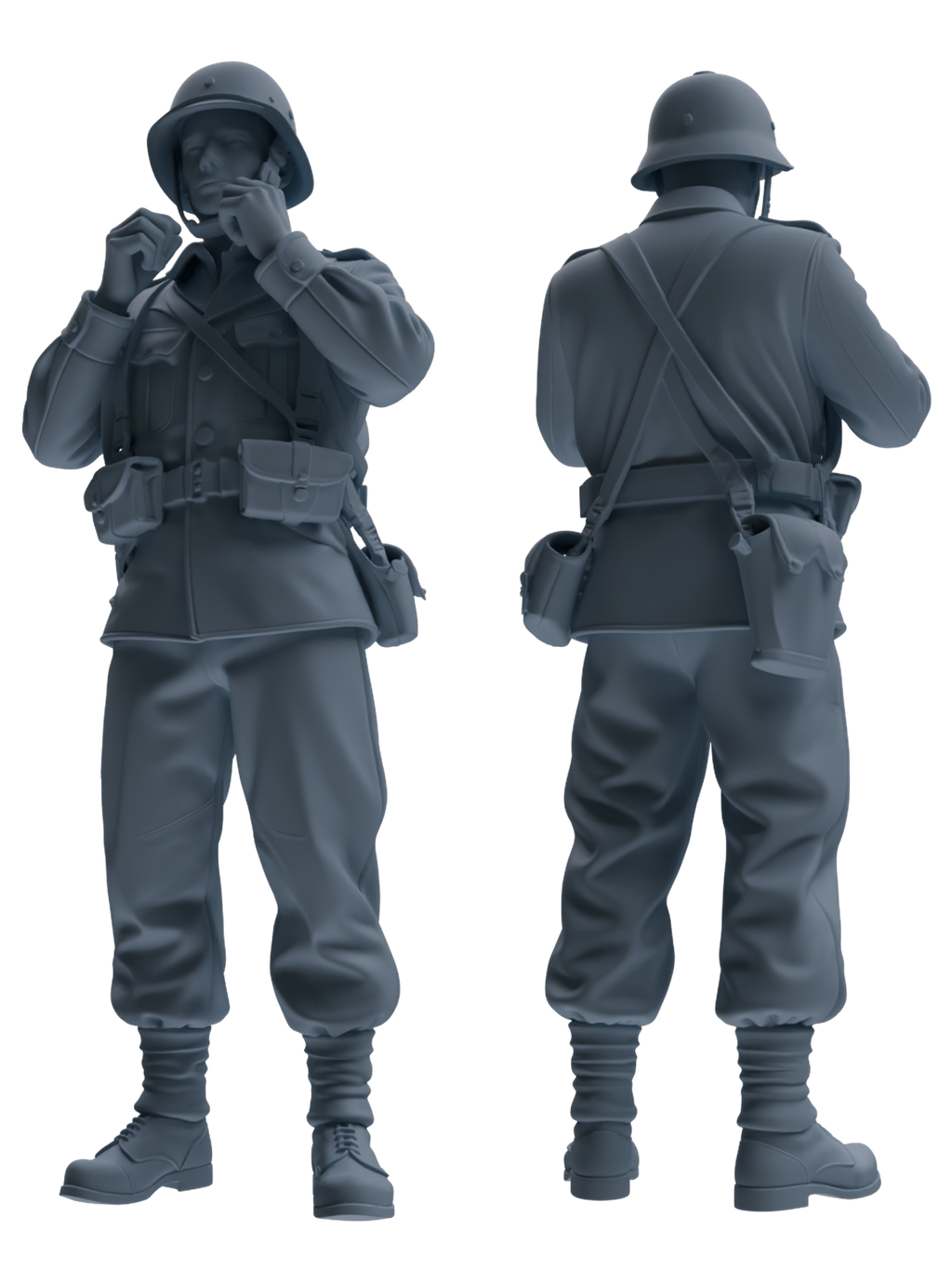 MRY-SFW SSTR210 Miniatures Soldier Model Kit WWII Soldier Organizing Gear Pose Modern Model 4 pcs