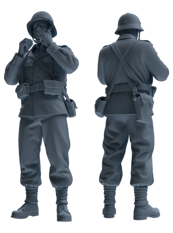 MRY-SFW SSTR210 Miniatures Soldier Model Kit WWII Soldier Organizing Gear Pose Modern Model 4 pcs