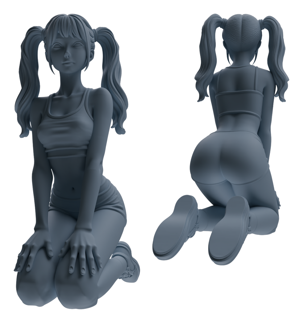Detail view of MRY-SFW LYTR832 Resting Female Athlete Figure Modern Model 6 pcs Miniature Car Diorama Figures Scene Props Accessories Resin Model