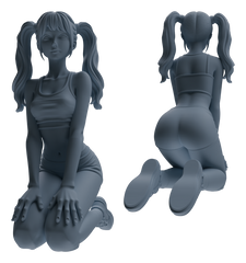 Detail view of MRY-SFW LYTR832 Resting Female Athlete Figure Modern Model 6 pcs Miniature Car Diorama Figures Scene Props Accessories Resin Model