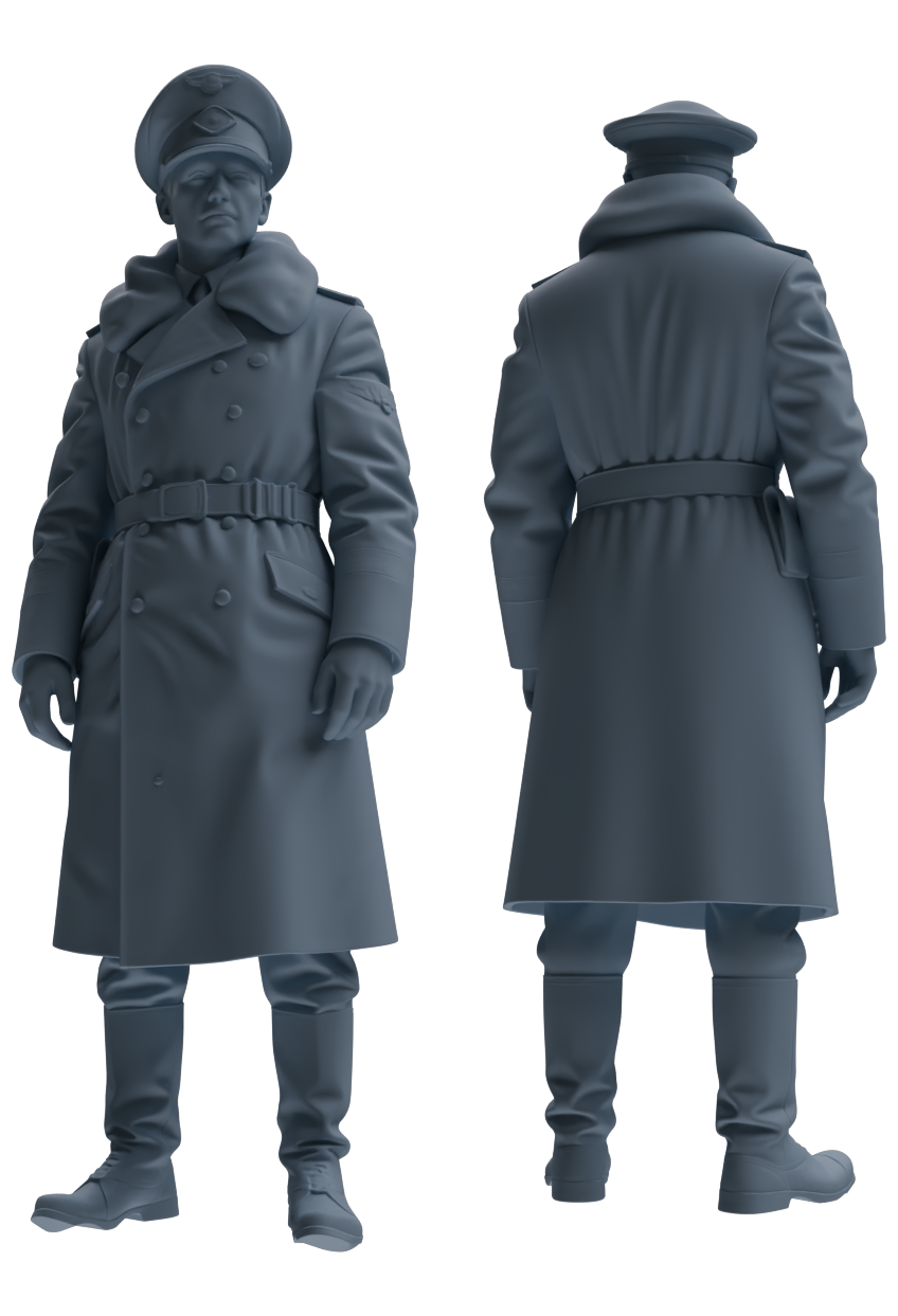 Detail view of MRY-SFW LYGR705 WWII German Army War Scene Six-Person Daily Routine Group Model