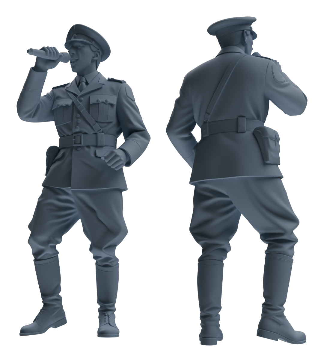 Detail view of MRY-SFW LYGR588 WWII French Army Six-Person Entertainment Group Model