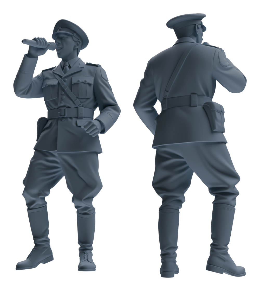 Detail view of MRY-SFW LYGR588 WWII French Army Six-Person Entertainment Group Model