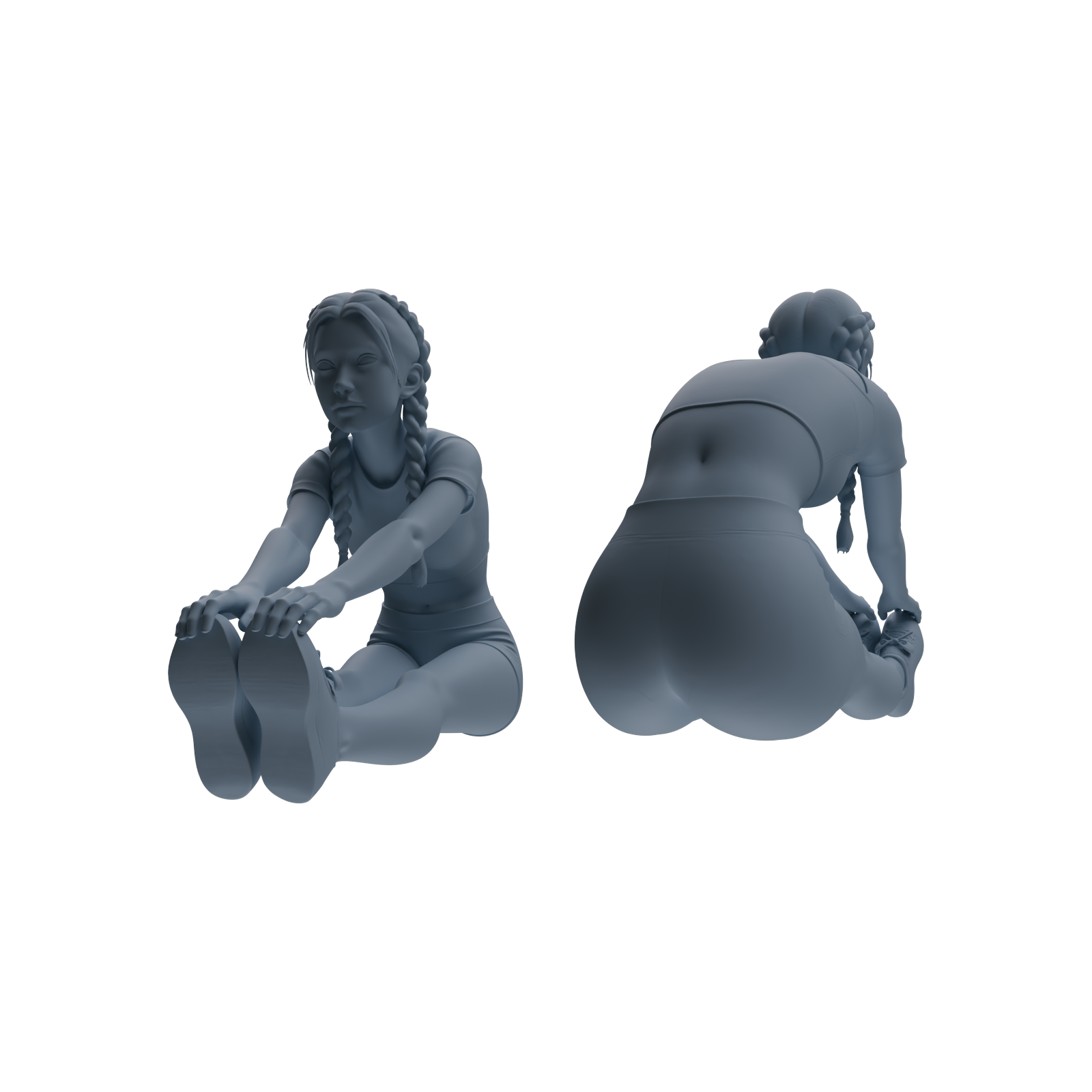 Detail view of MRY-SFW LYTR810 Female Yoga Figure Modern Model 5 pcs Miniature Car Diorama Figures Scene Props Accessories Resin Model