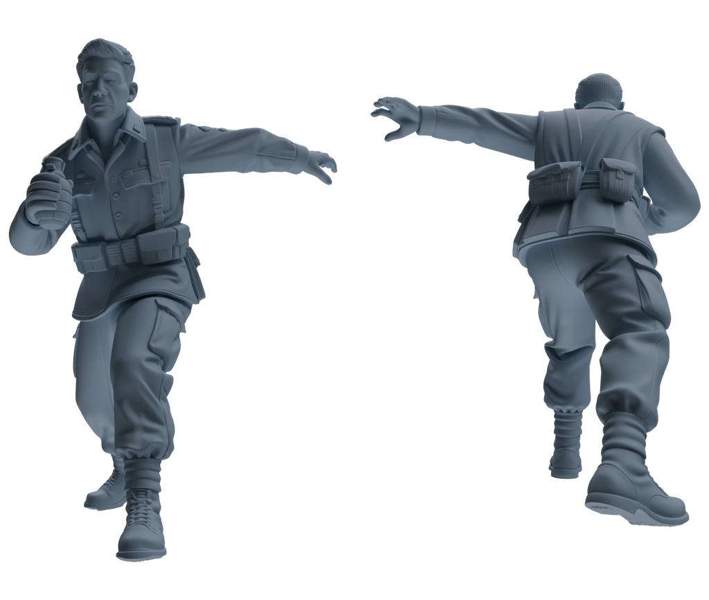 MRY-SFW SSTR202 Miniatures Soldier Model Kit Assault Combat Soldier Pose Modern Model 3 pcs
