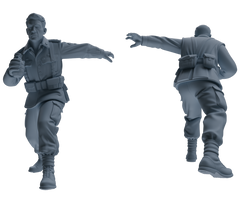MRY-SFW SSTR202 Miniatures Soldier Model Kit Assault Combat Soldier Pose Modern Model 3 pcs