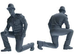 Detail view of MRY-SFW LYGR798 Modern British Police Six-Person Scolding Group Model