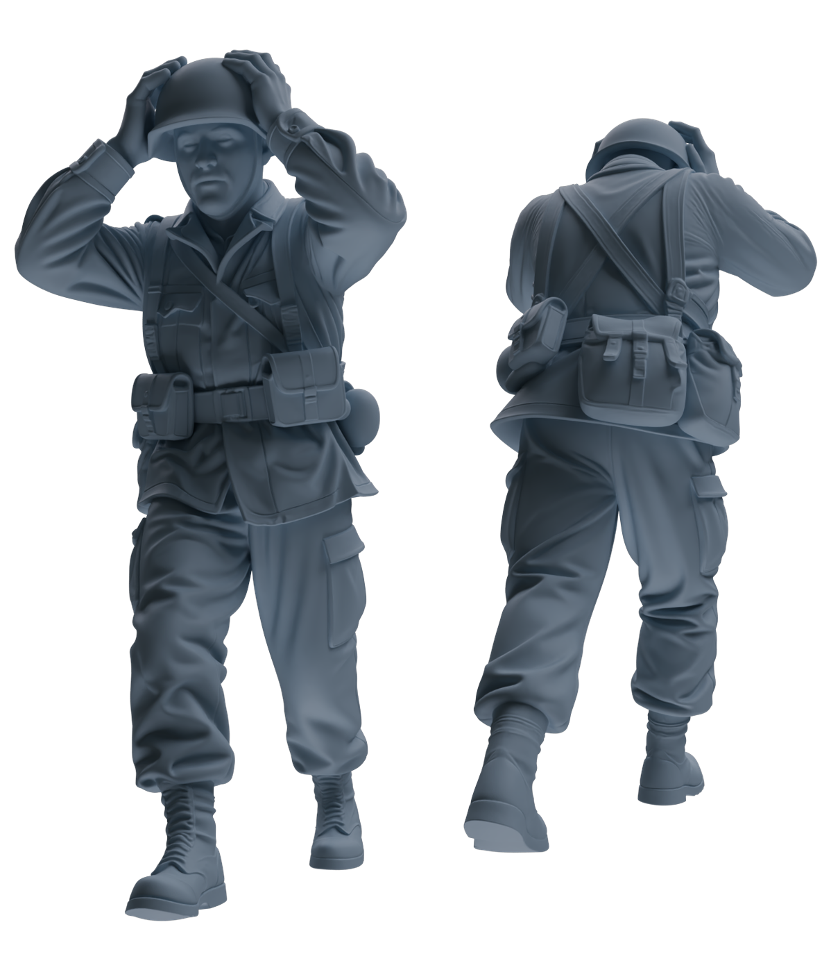 MRY-SFW SSTR204 Miniatures Soldier Model Kit Multi-Scenario Soldier Pose Modern Model 4 pcs